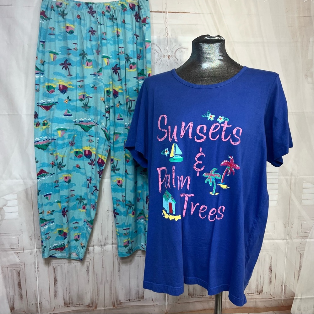 Dreams & Co L (18/20) 2 piece capri pajama set